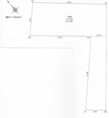 岸和田市春木旭町、土地の間取り画像です