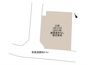岸和田市岸城町、土地の間取り画像です