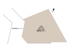岸和田市土生町、土地の間取り画像です