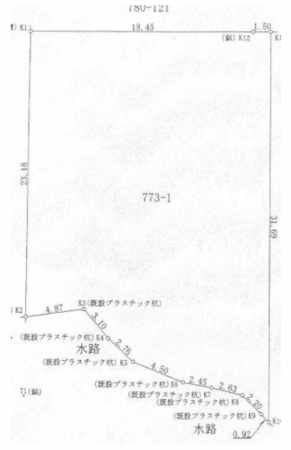 岸和田市岡山町、土地の間取り画像です