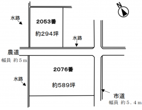 岸和田市極楽寺町、土地の間取り画像です