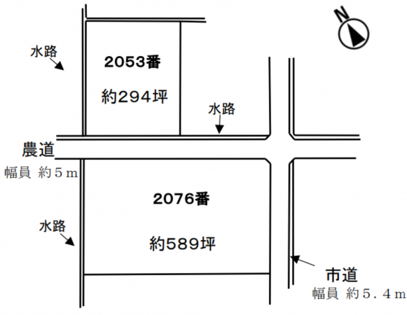 岸和田市極楽寺町、土地の間取り画像です