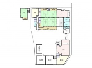 岸和田市阿間河滝町、中古一戸建ての間取り画像です