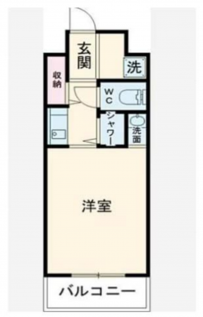 岸和田市上野町東、マンションの間取り画像です