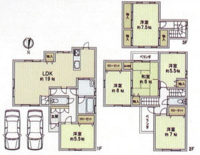 和泉市阪本町、中古一戸建ての間取り画像です