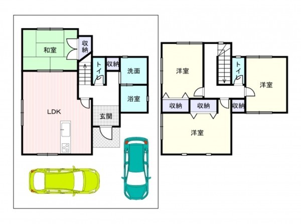 和泉市、中古一戸建ての間取り画像です