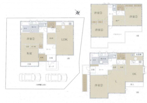 和泉市肥子町、中古一戸建ての間取り画像です