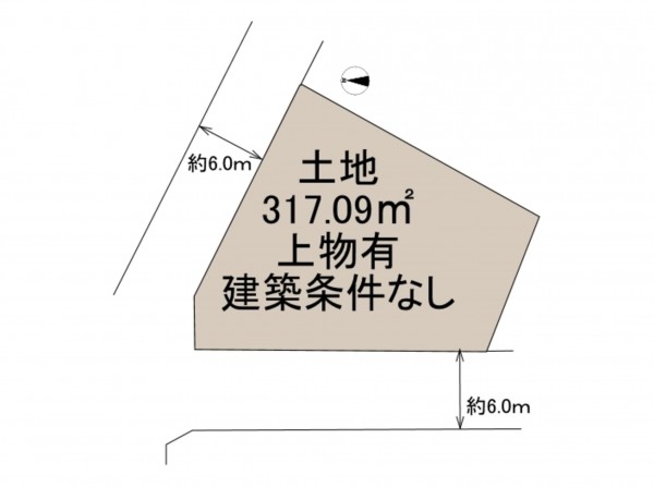 和泉市鶴山台、土地の間取り画像です