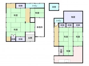 泉大津市、中古一戸建ての間取り画像です