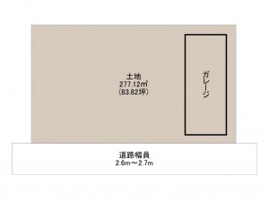 岸和田市加守町、土地の間取り画像です