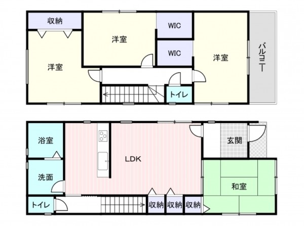 堺市南区、新築一戸建ての間取り画像です