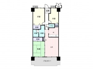 和泉市はつが野、マンションの間取り画像です