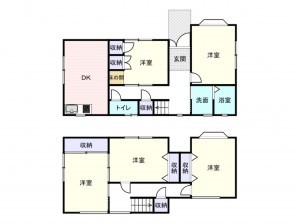 岸和田市春木南浜町、中古一戸建ての間取り画像です