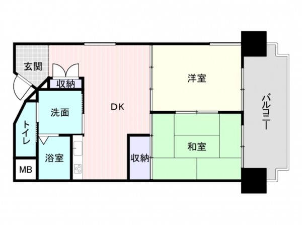 和泉市和気町、マンションの間取り画像です