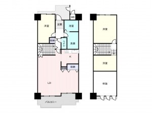 和泉市和気町、マンションの間取り画像です
