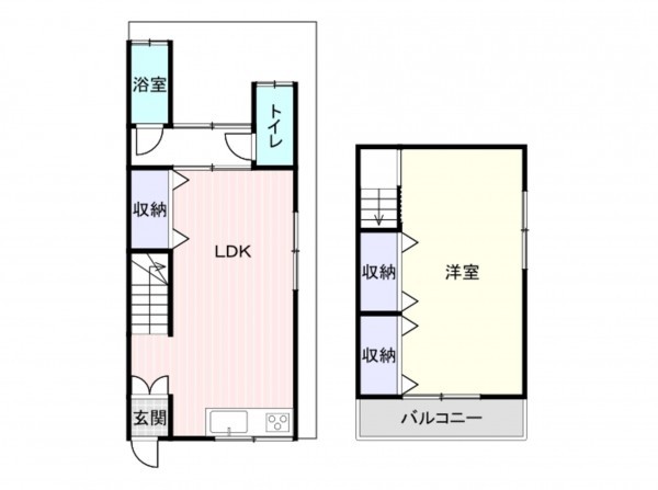 岸和田市藤井町、中古一戸建ての間取り画像です