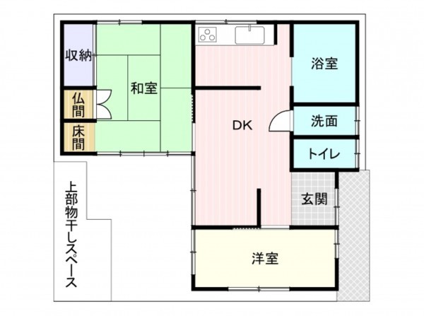 岸和田市南上町、中古一戸建ての間取り画像です