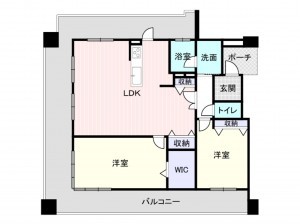 岸和田市大北町、マンションの間取り画像です