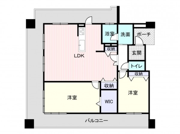 岸和田市大北町、マンションの間取り画像です