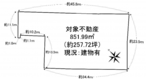岸和田市荒木町、土地の間取り画像です