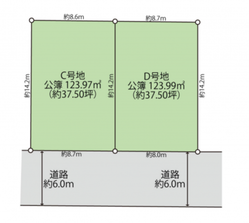 和泉市鶴山台、土地の間取り画像です