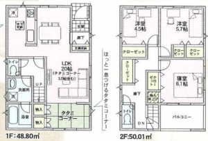 和泉市寺田町、新築一戸建ての間取り画像です