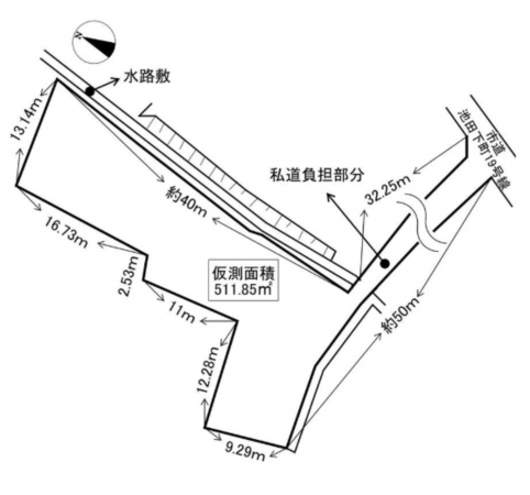 和泉市伏屋町、土地の間取り画像です
