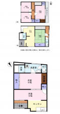岸和田市磯上町、中古一戸建ての間取り画像です