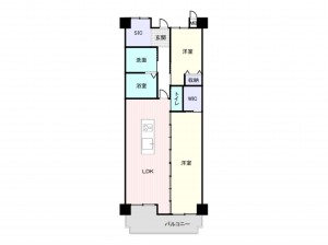 和泉市和気町、マンションの間取り画像です