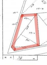 岸和田市宮前町、土地の間取り画像です