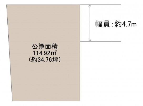 岸和田市中井町、土地の間取り画像です