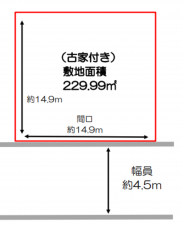 岸和田市東ケ丘町、土地の間取り画像です
