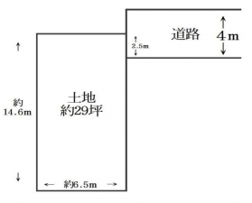 岸和田市西之内町、土地の間取り画像です