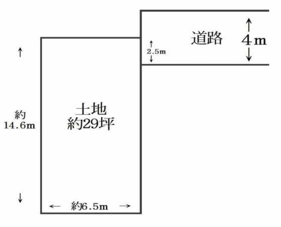 岸和田市西之内町、土地の間取り画像です