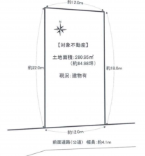 岸和田市上松町、土地の間取り画像です