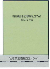 岸和田市春木旭町、土地の間取り画像です