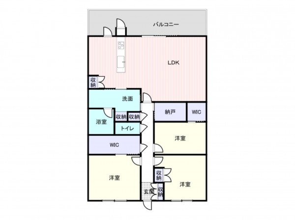 和泉市室堂町、マンションの間取り画像です