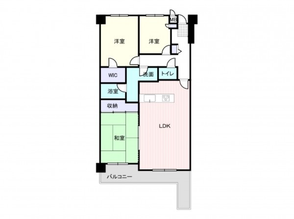 和泉市のぞみ野、マンションの間取り画像です