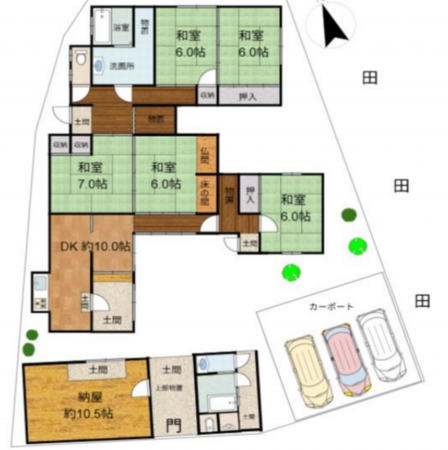 和泉市三林町、土地の間取り画像です