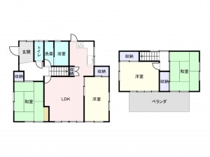 和泉市緑ケ丘、中古一戸建ての間取り画像です