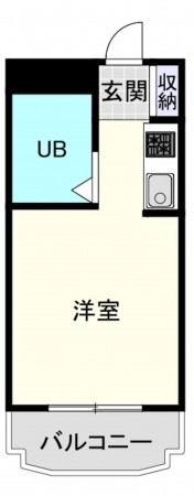 大阪市浪速区大国、マンションの間取り画像です