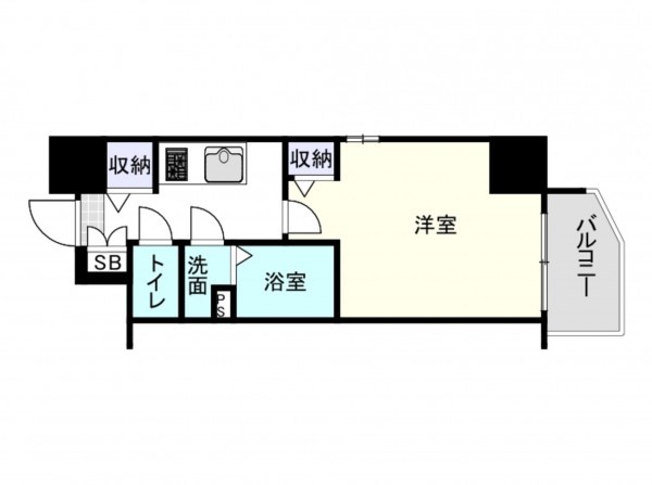 大阪市浪速区幸町、マンションの間取り画像です