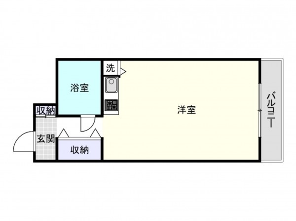 大阪市浪速区恵美須西、マンションの間取り画像です