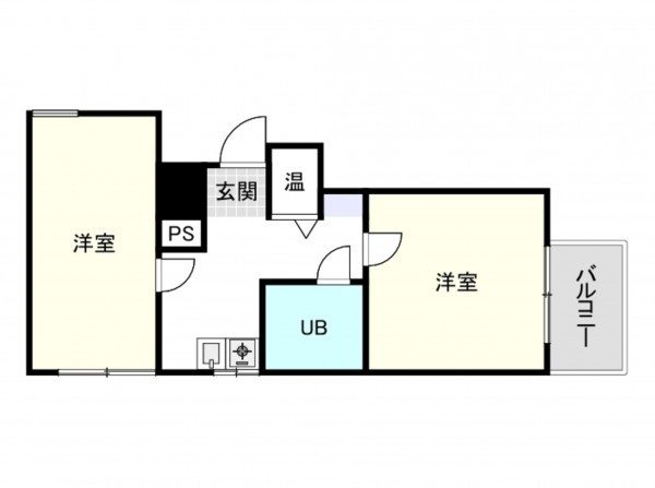 大阪市浪速区幸町、マンションの間取り画像です