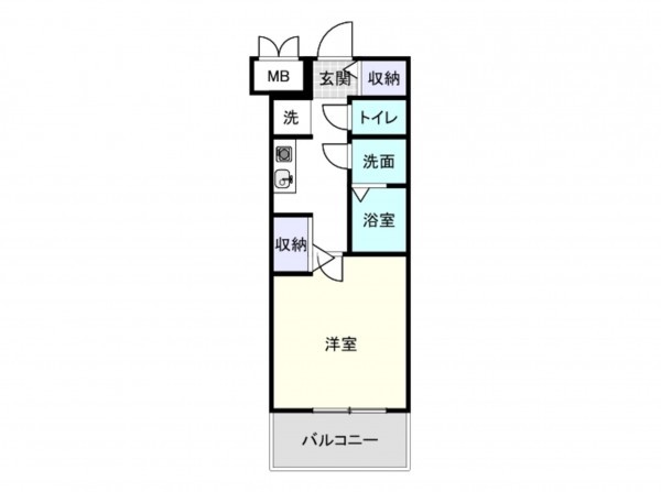 大阪市浪速区稲荷、マンションの間取り画像です