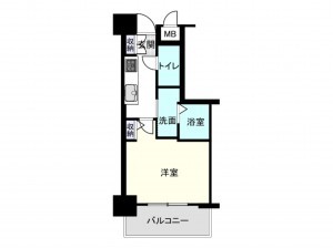 大阪市浪速区幸町、マンションの間取り画像です