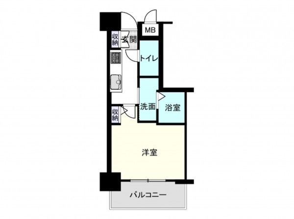 大阪市浪速区幸町、マンションの間取り画像です