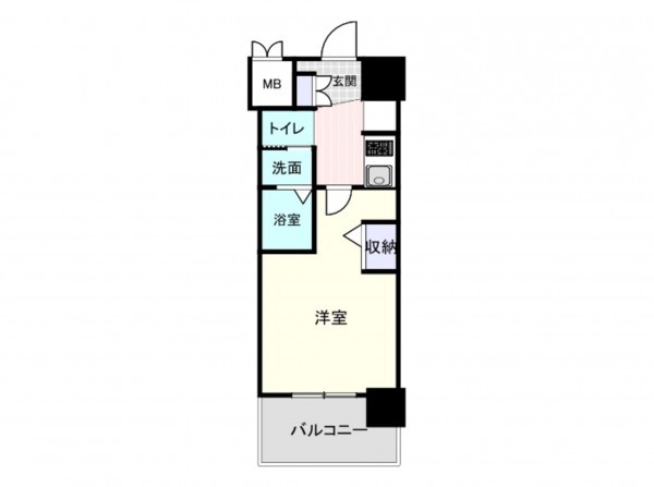 大阪市浪速区塩草、マンションの間取り画像です