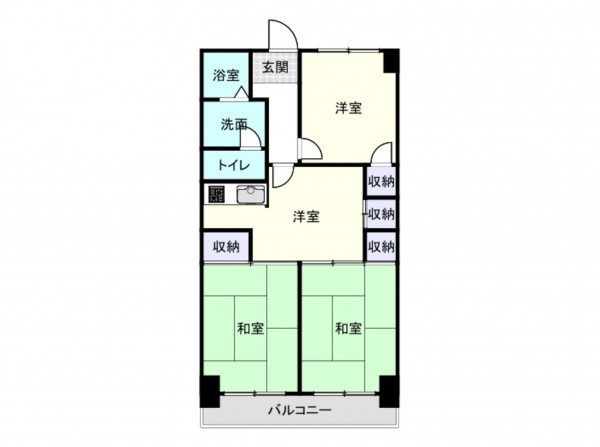 大阪市浪速区桜川、マンションの間取り画像です