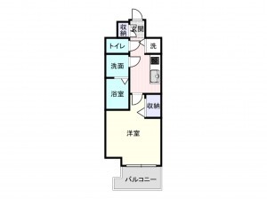 大阪市浪速区日本橋、マンションの間取り画像です